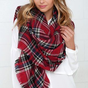 Scots Honor Red Plaid Scarf